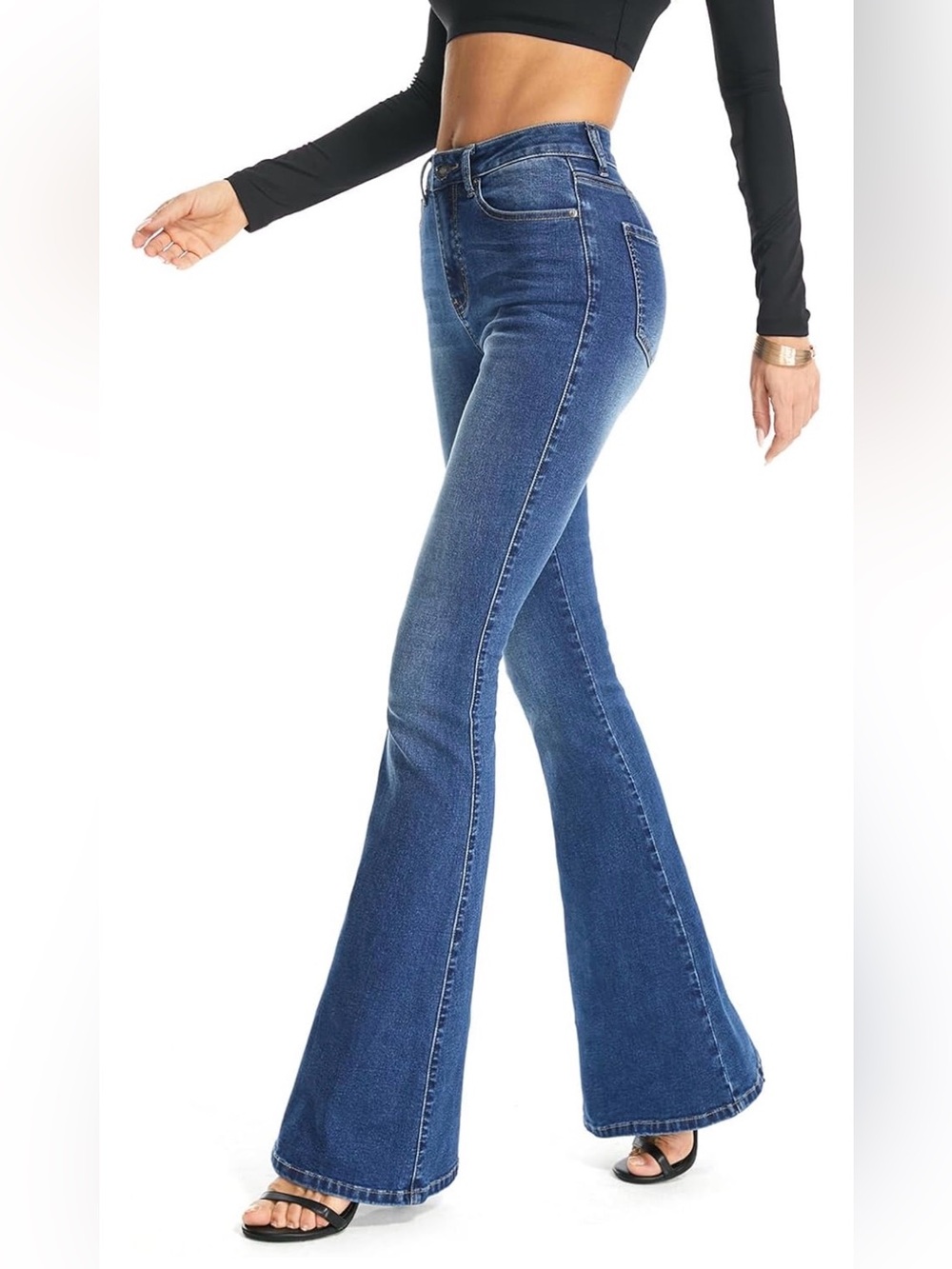 FLYING BANANA Totally Shaping Curvy Stretchy Bootcut Flare Denim Jeans
EUC -Sz 4
